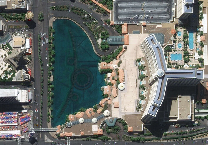 GeoEye-1卫星影像高清样图(点击查看大图) GeoEye-1卫星拍摄的美国大酒店卫星图