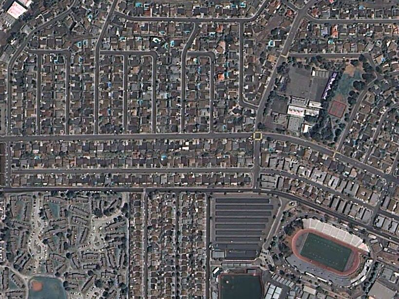 Kompsat-2卫星影像高清样片 阿里郎二号(Kompsat2)卫星拍摄的城市卫星图