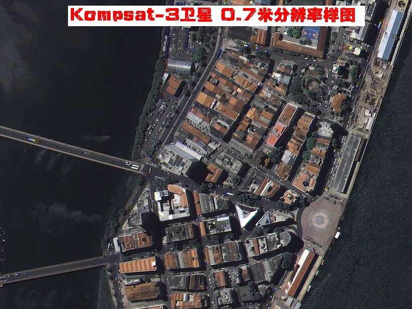 Kompsat-3卫星影像高清样片 韩国阿里郎三号(Kompsat3)卫星拍摄的韩国城市卫星图