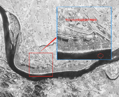 KeyHole锁眼卫星拍摄的河流船只卫星图