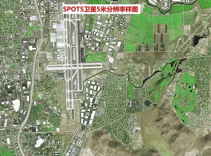 SPOT5卫星拍摄的5米分辨率机场卫星图