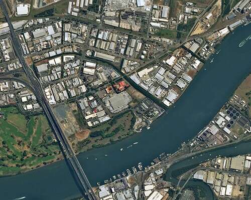 SPOT6卫星拍摄的城市街道卫星图
