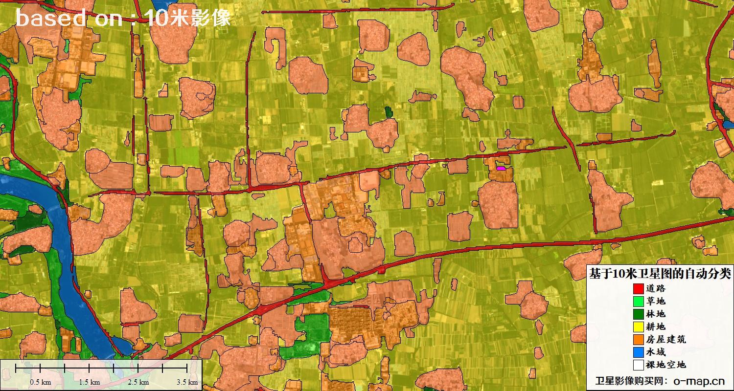 基于2023年最新北京市10米分辨率影像图的自动生成的土地利用分类图