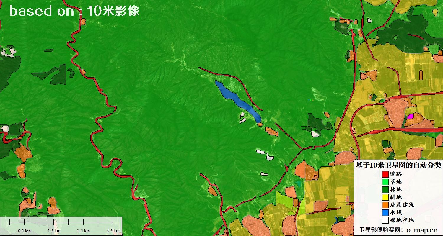 基于2023年最新北京市10米分辨率影像图的自动生成的土地利用分类图