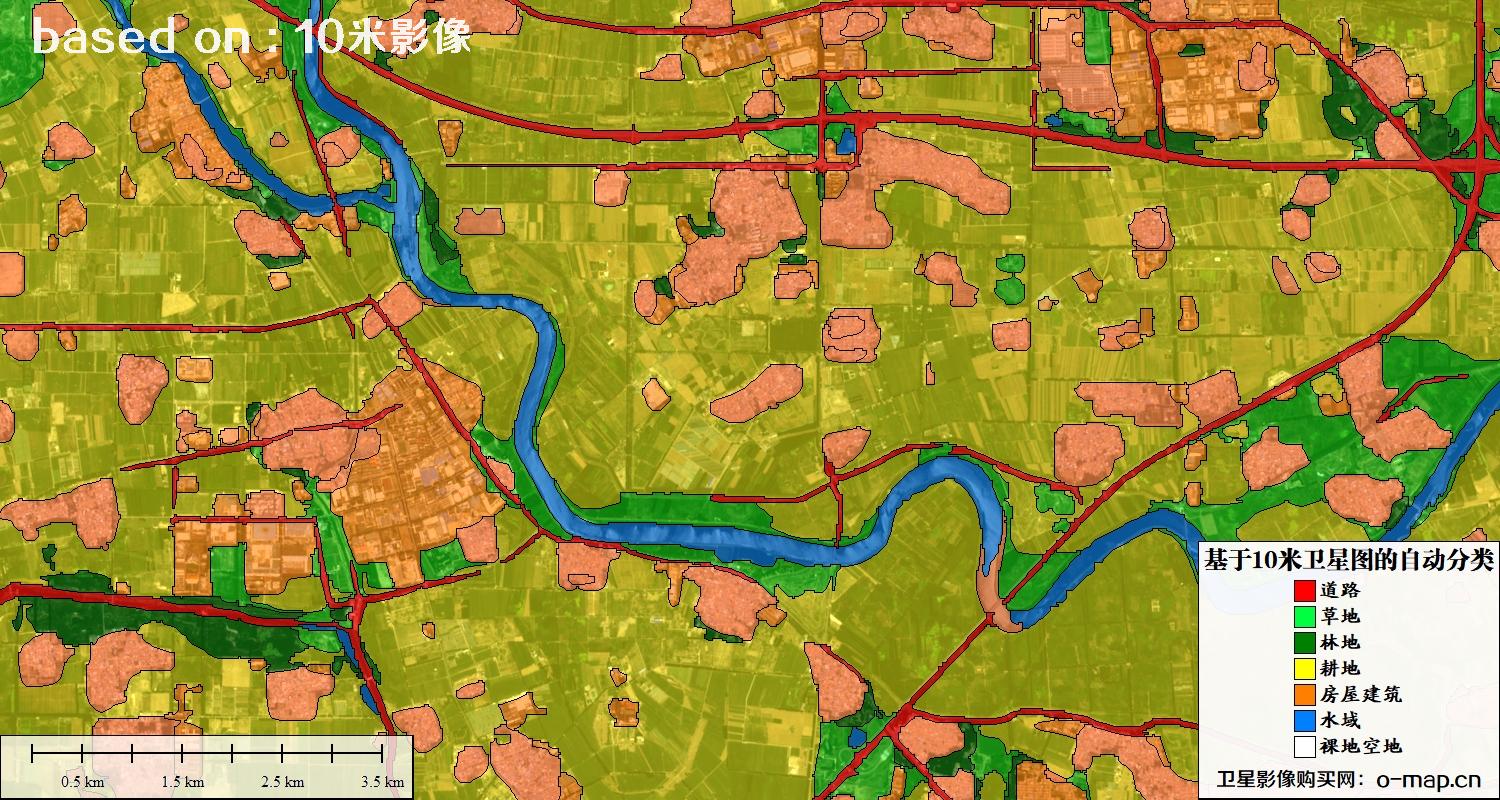 基于2023年最新北京市10米分辨率影像图的自动生成的土地利用分类图