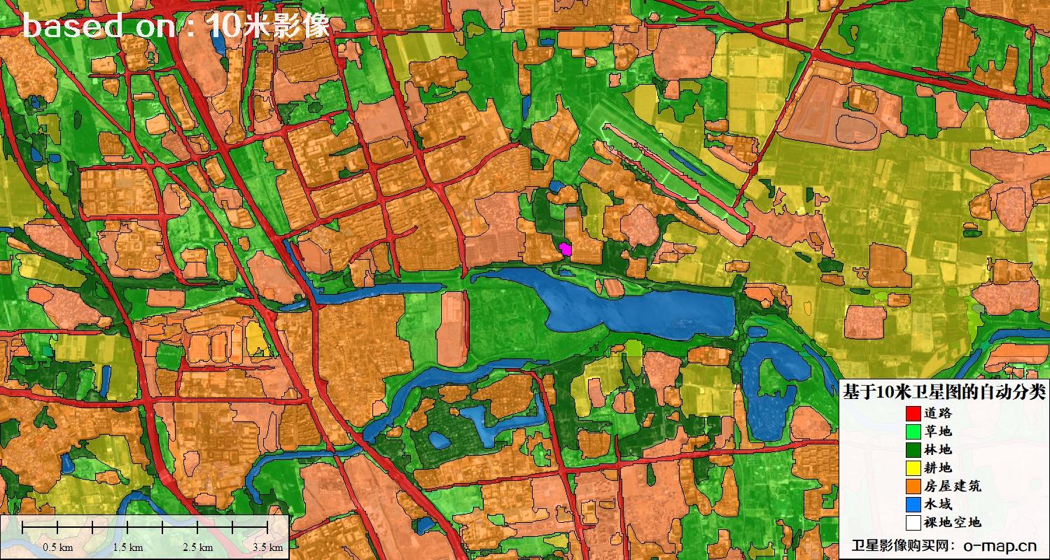 基于2023年最新北京市10米分辨率影像图的自动生成的土地利用分类图