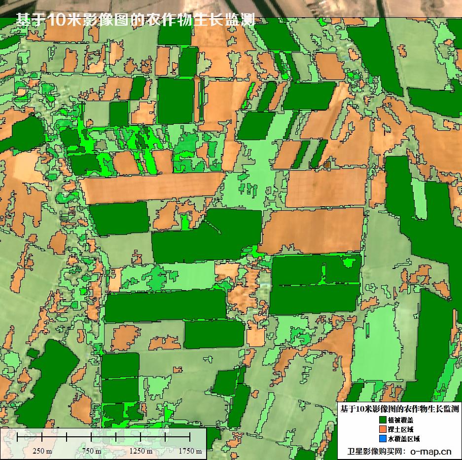 基于10米卫星影像图的农作物生长监测