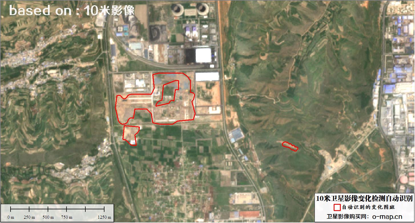 基于10米卫星影像图自动识别的土地利用变化检测