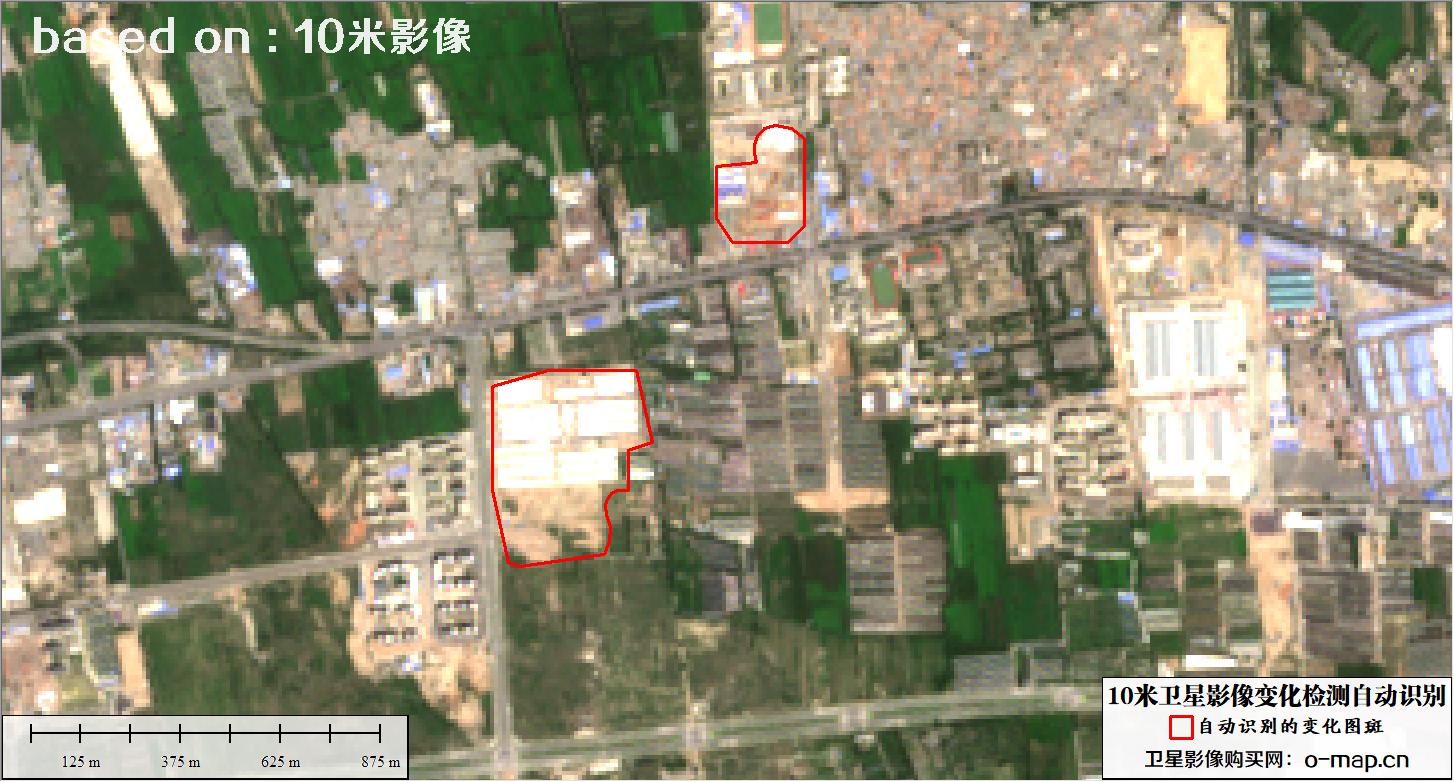 基于10米卫星影像图自动识别的土地利用变化检测