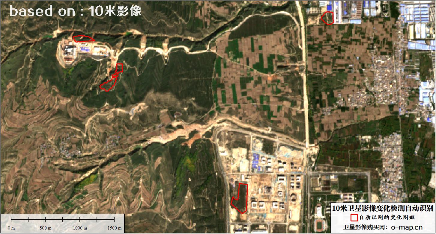 基于10米卫星影像图自动识别的土地利用变化检测