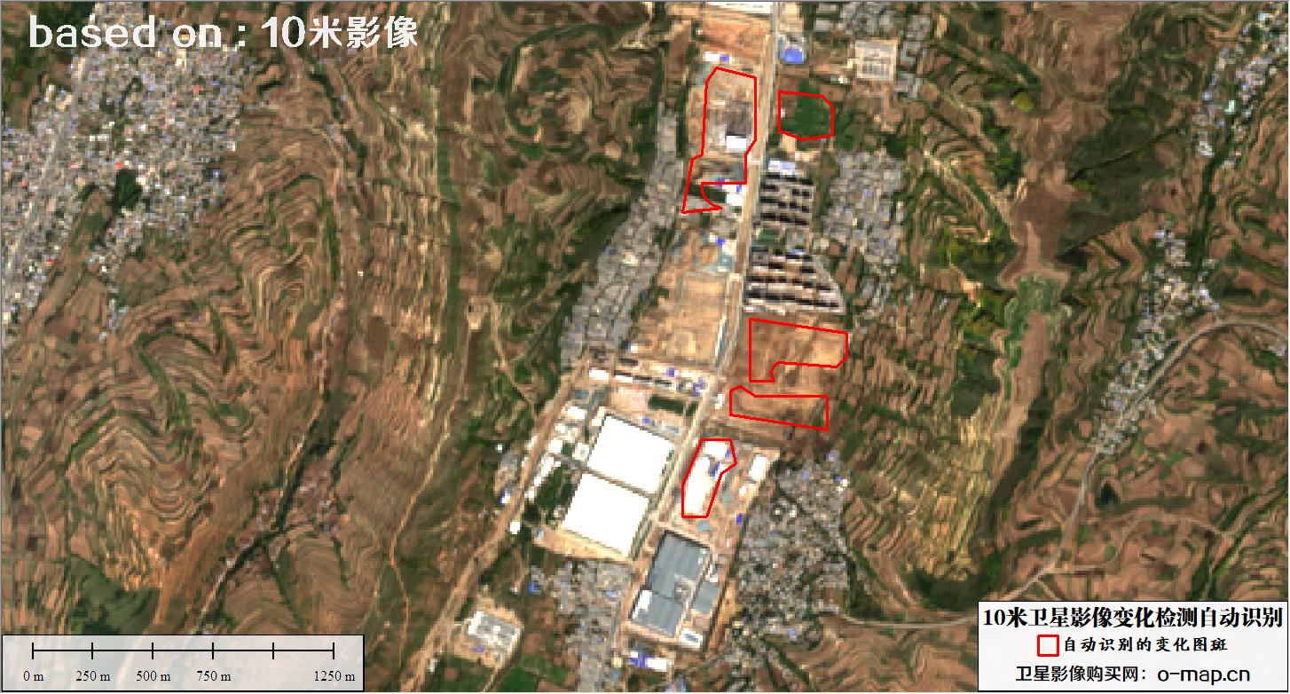 基于10米卫星影像图自动识别的土地利用变化检测