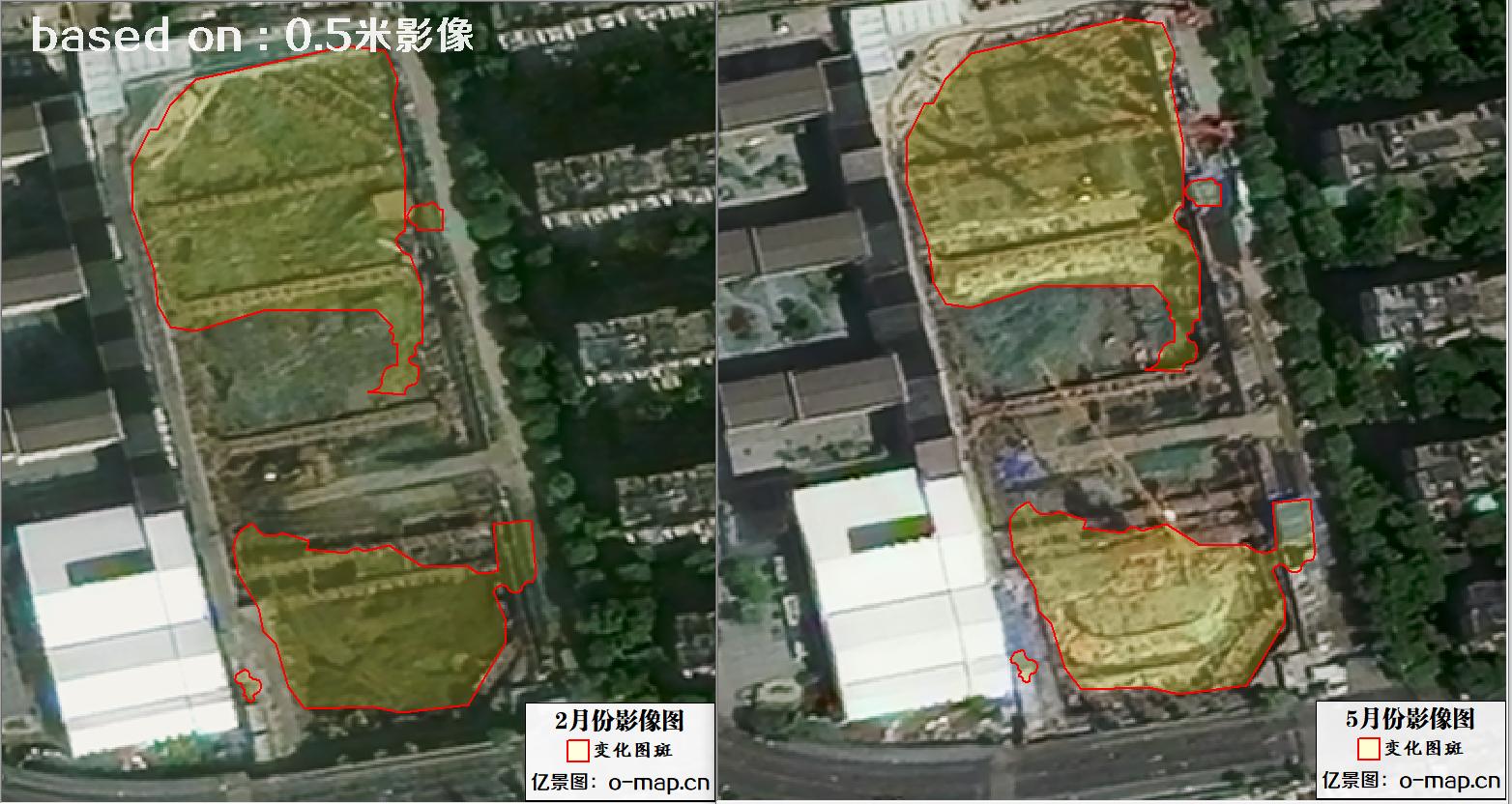 江苏省无锡市2023年卫星影像变化自动对比识别图斑