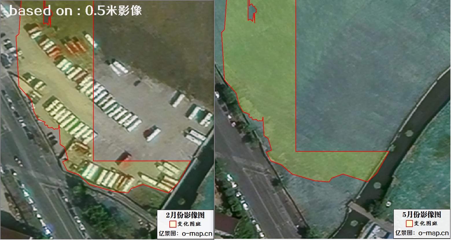 江苏省无锡市2023年卫星影像变化自动对比识别图斑