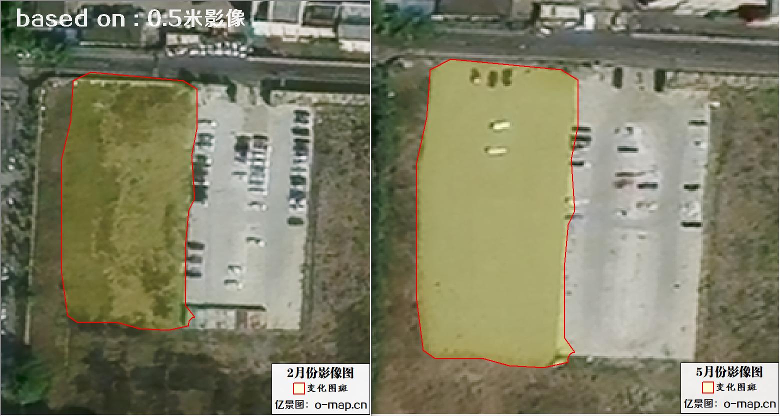 江苏省无锡市2023年卫星影像变化自动对比识别图斑