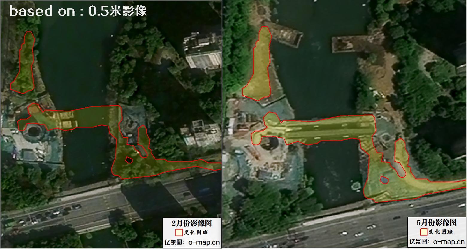 江苏省无锡市2023年卫星影像变化自动对比识别图斑
