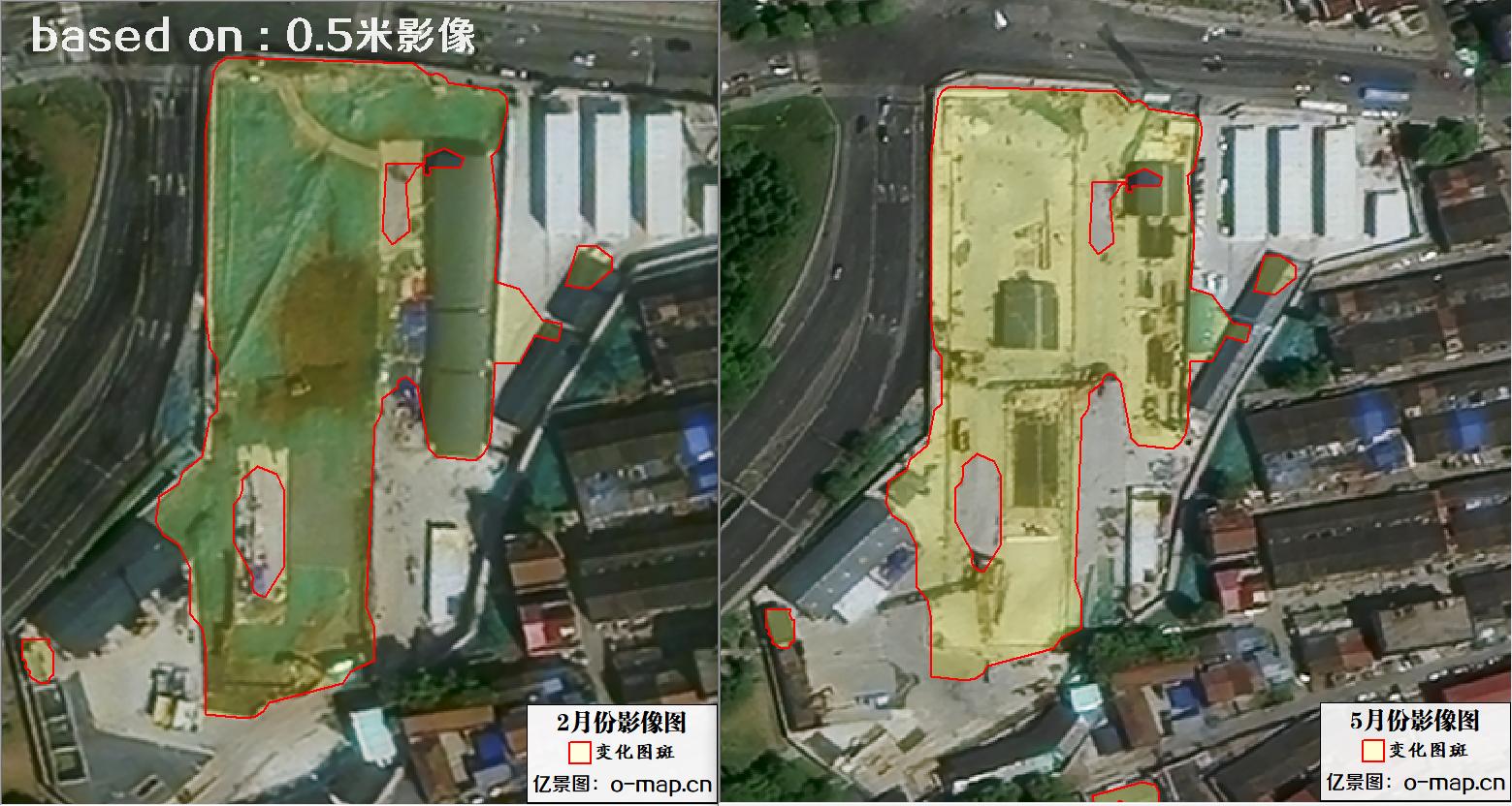 江苏省无锡市2023年卫星影像变化自动对比识别图斑