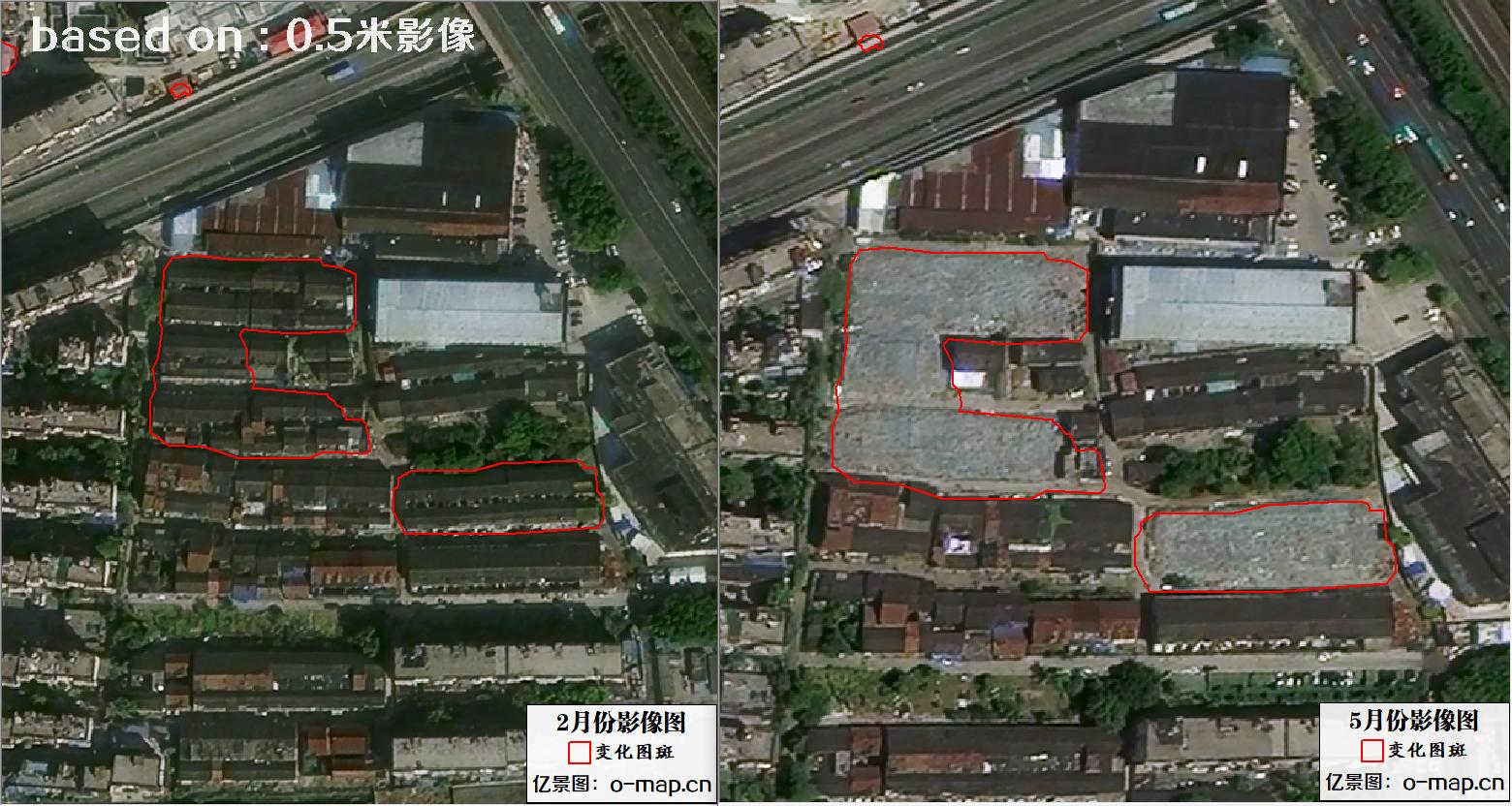 江苏省无锡市2023年卫星影像变化自动对比识别图斑