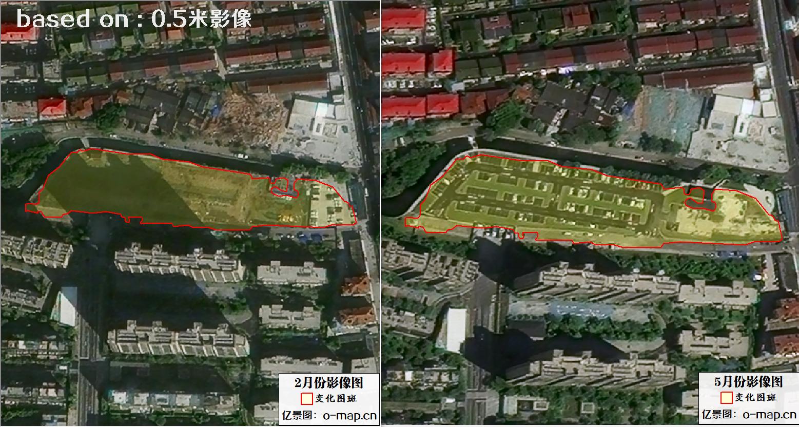 江苏省无锡市2023年卫星影像变化自动对比识别图斑