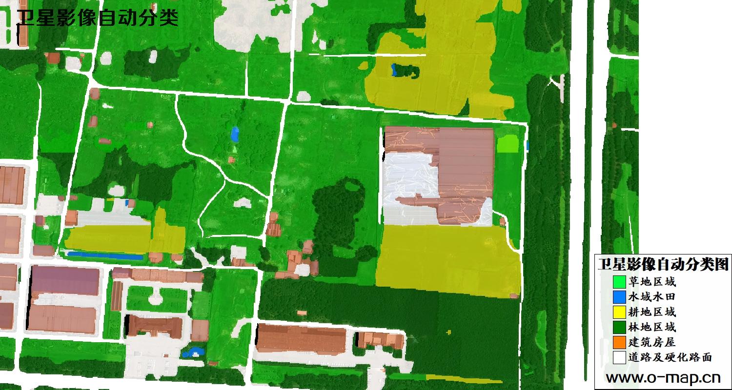 AI基于河南省新郑市0.5米分辨率卫星影像数据的土地利用自动分类图