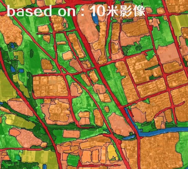 Automatic classification map of 10m images by AI