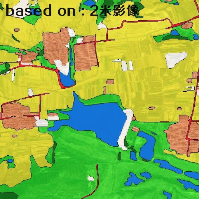 Automatic classification map of 2m images by AI