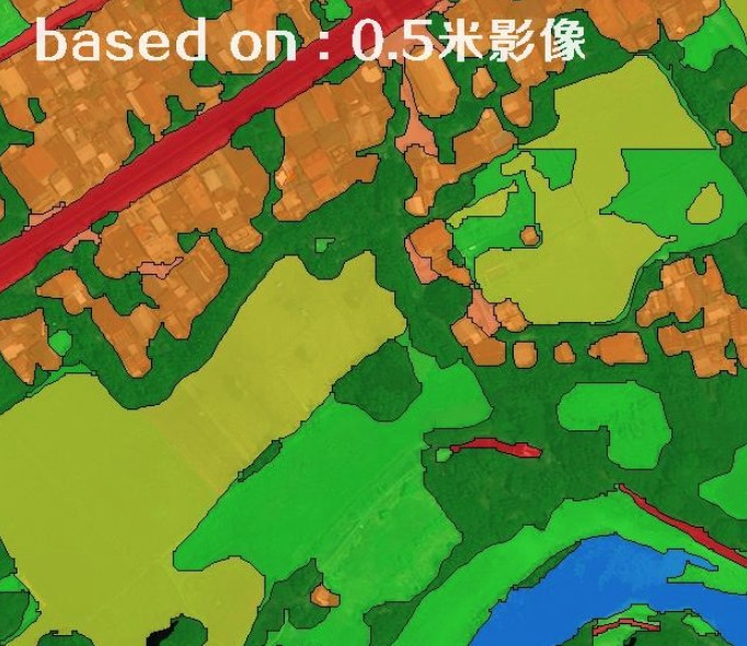 Automatic classification map of 0.5m images by AI
