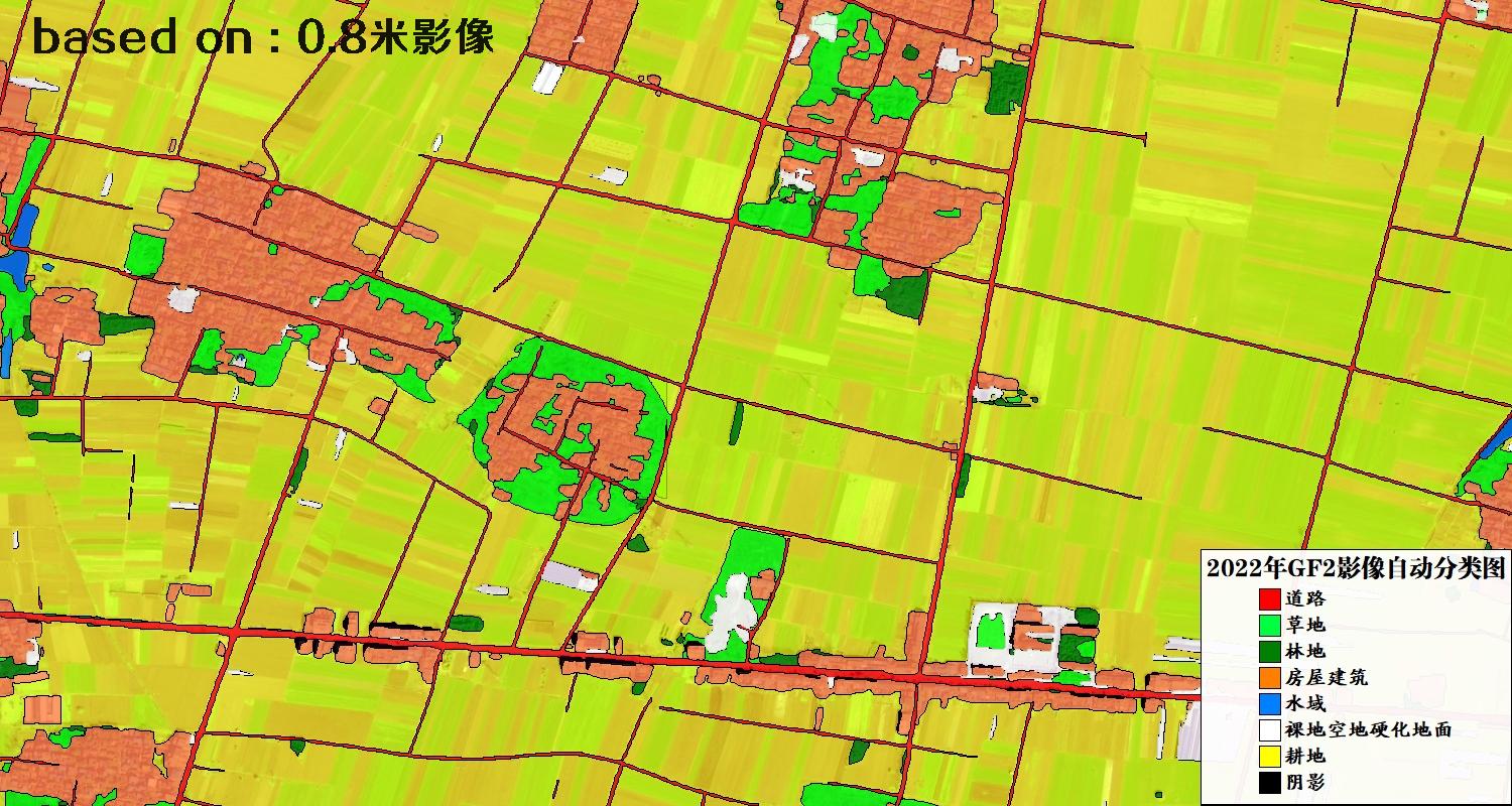 河南省新野县2022年GF2影像自动分类图