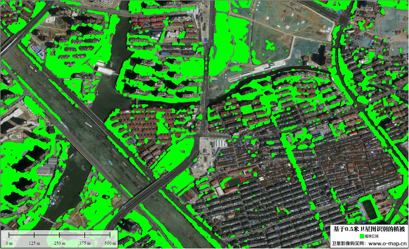 AI基于0.5米分辨率影像图解译识别的植被分类