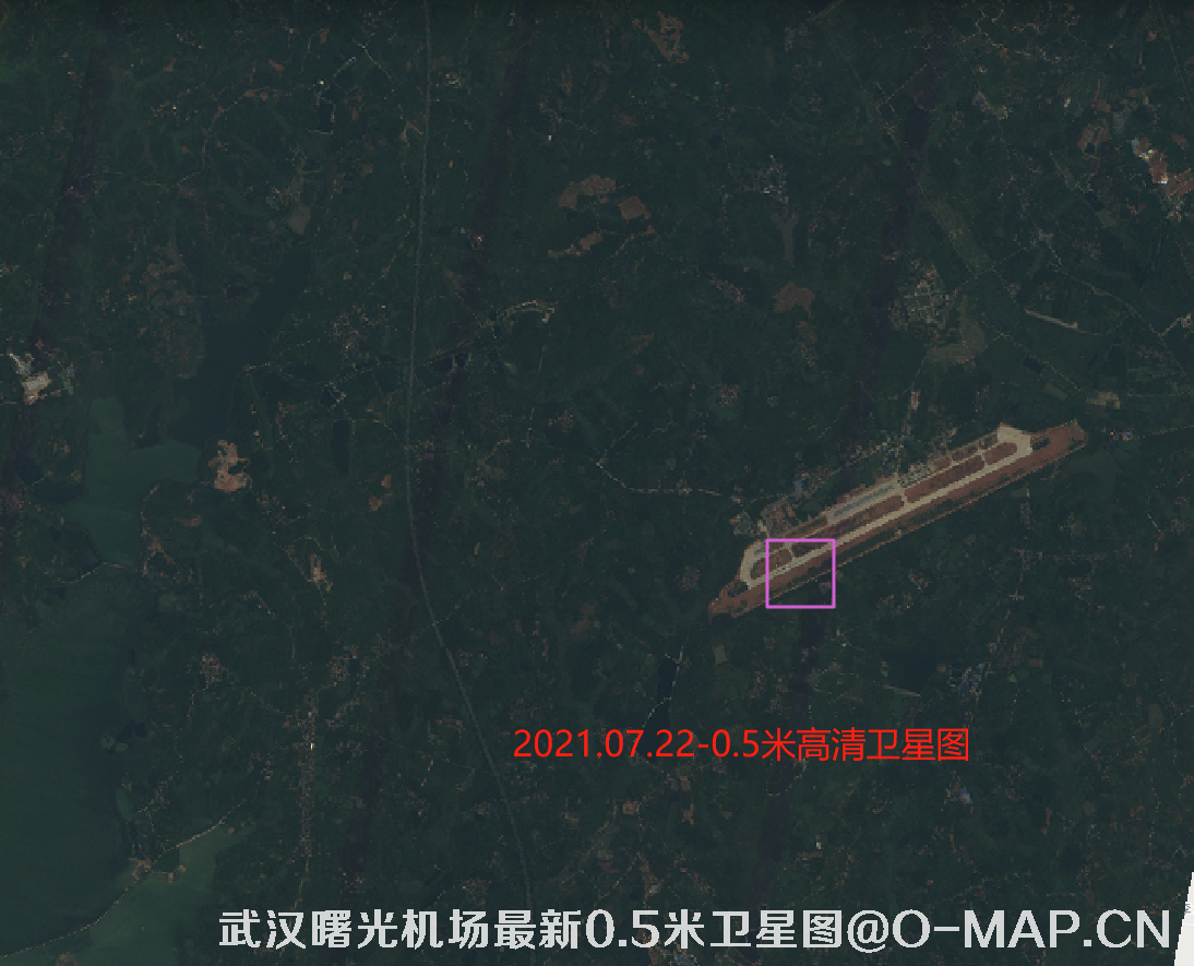 高景一号卫星2021年7月份拍摄的武汉曙光机场最新卫星图