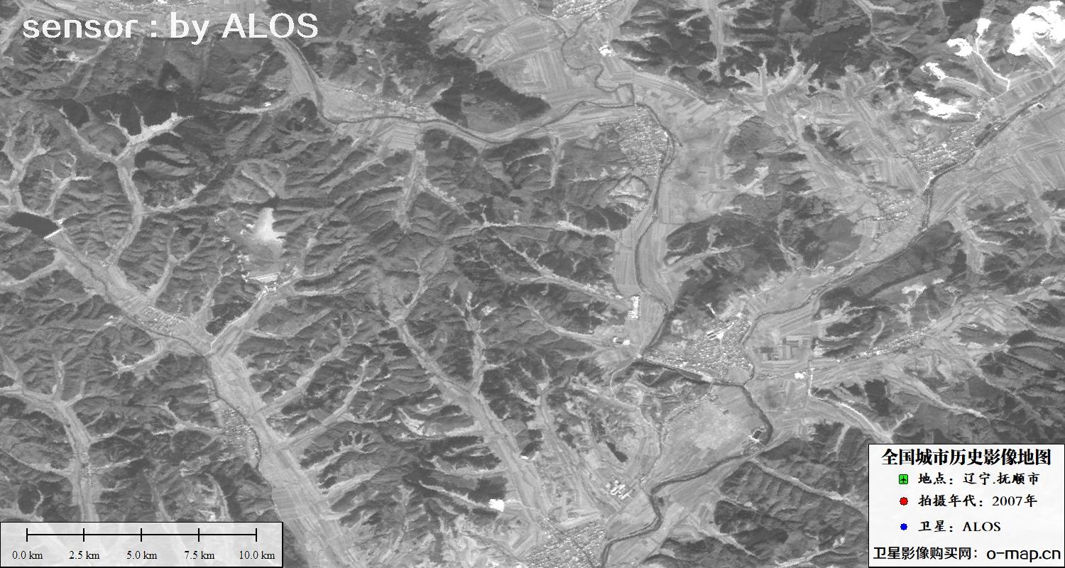 ALOS卫星2007年拍摄的辽宁抚顺