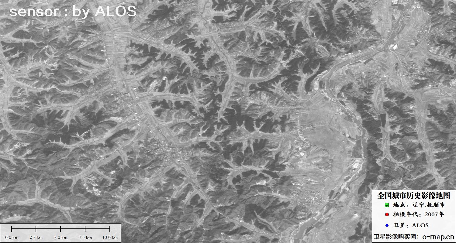 ALOS卫星2007年拍摄的辽宁抚顺