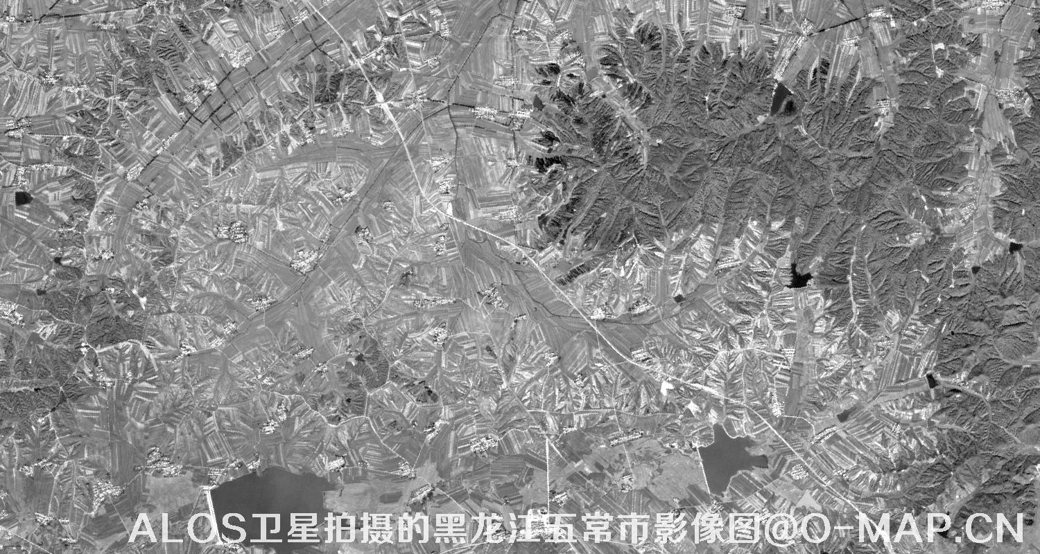 ALOS卫星拍摄的黑龙江五常市林区影像图
