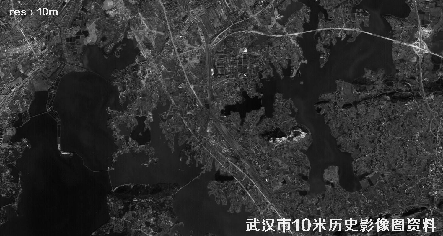 日本遥感卫星拍摄的湖北省武汉市历史影像图资料