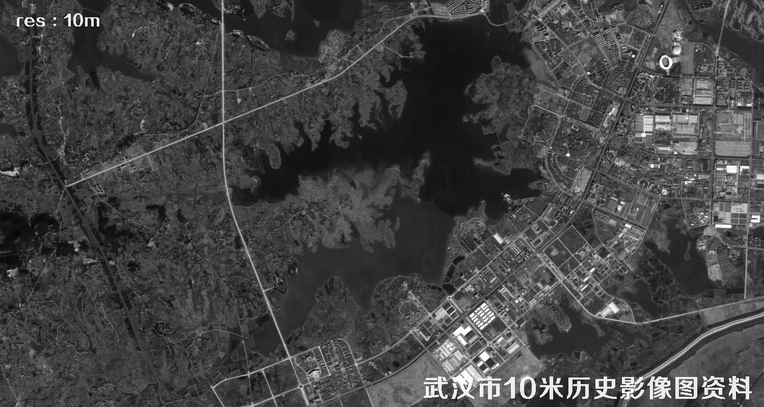 日本遥感卫星拍摄的湖北省武汉市历史影像图资料