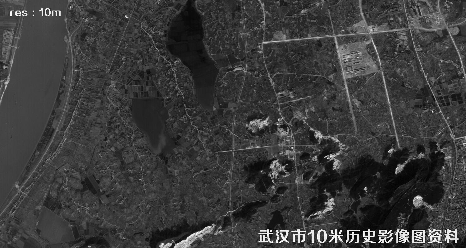 日本遥感卫星拍摄的湖北省武汉市历史影像图资料