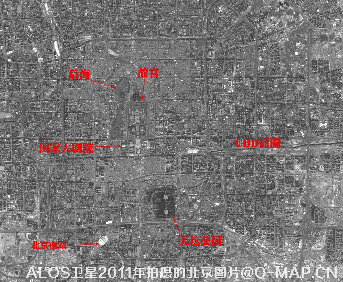 ALOS卫星2011年拍摄的北京图片