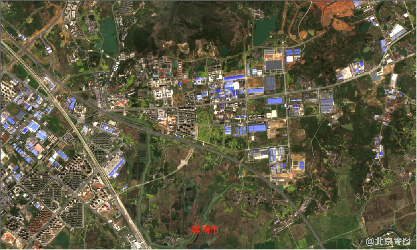 安徽省2021年最新卫星图-巢湖市