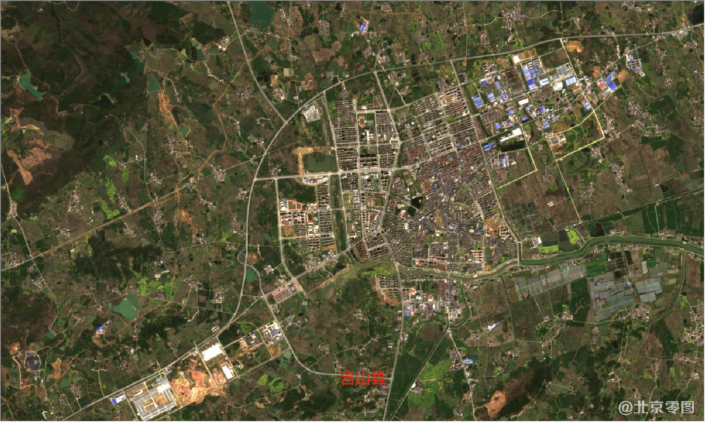 安徽省2021年最新卫星图-含山县