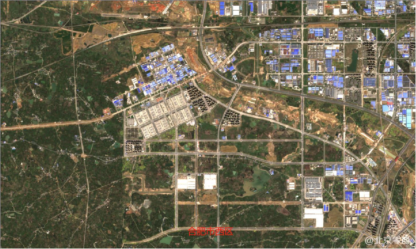 安徽省2021年最新卫星图-合肥市西区