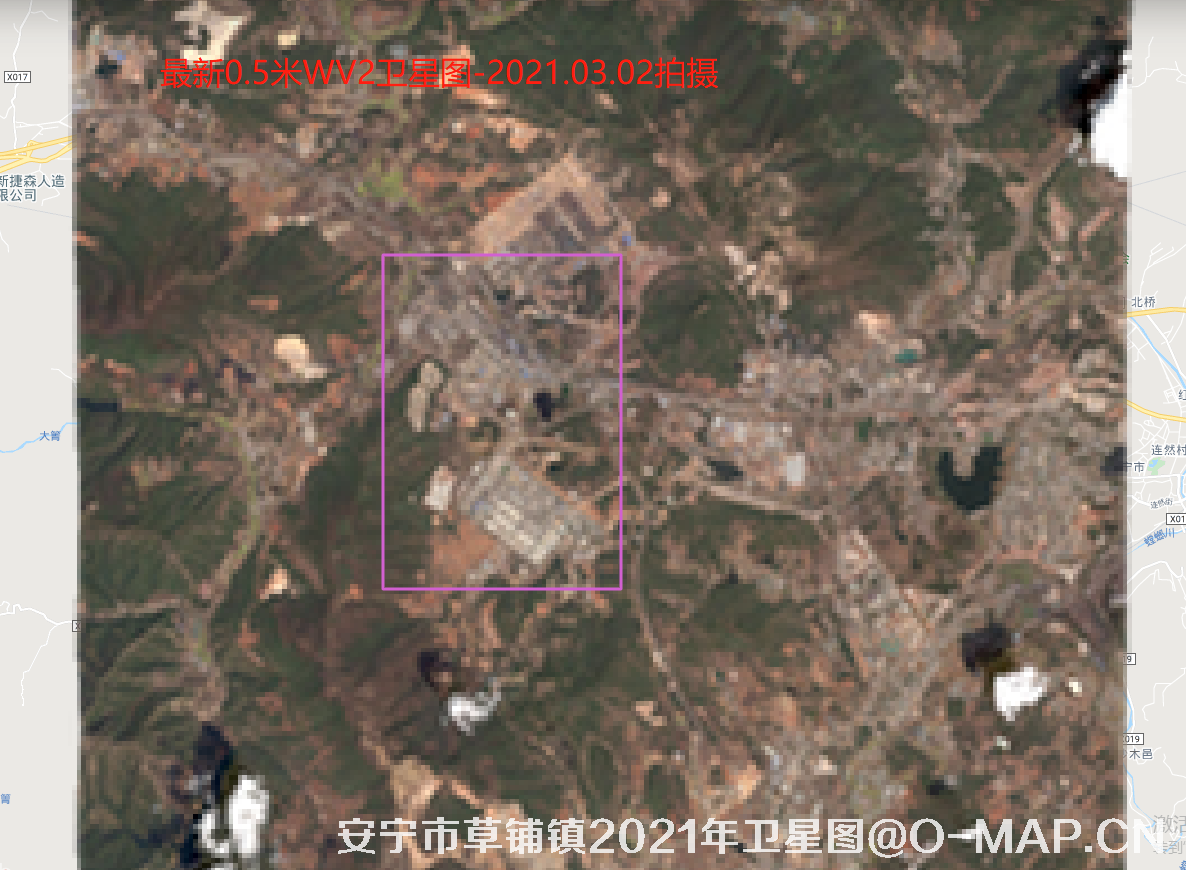 云南省昆明市安宁市草铺镇2021安全生产卫星图