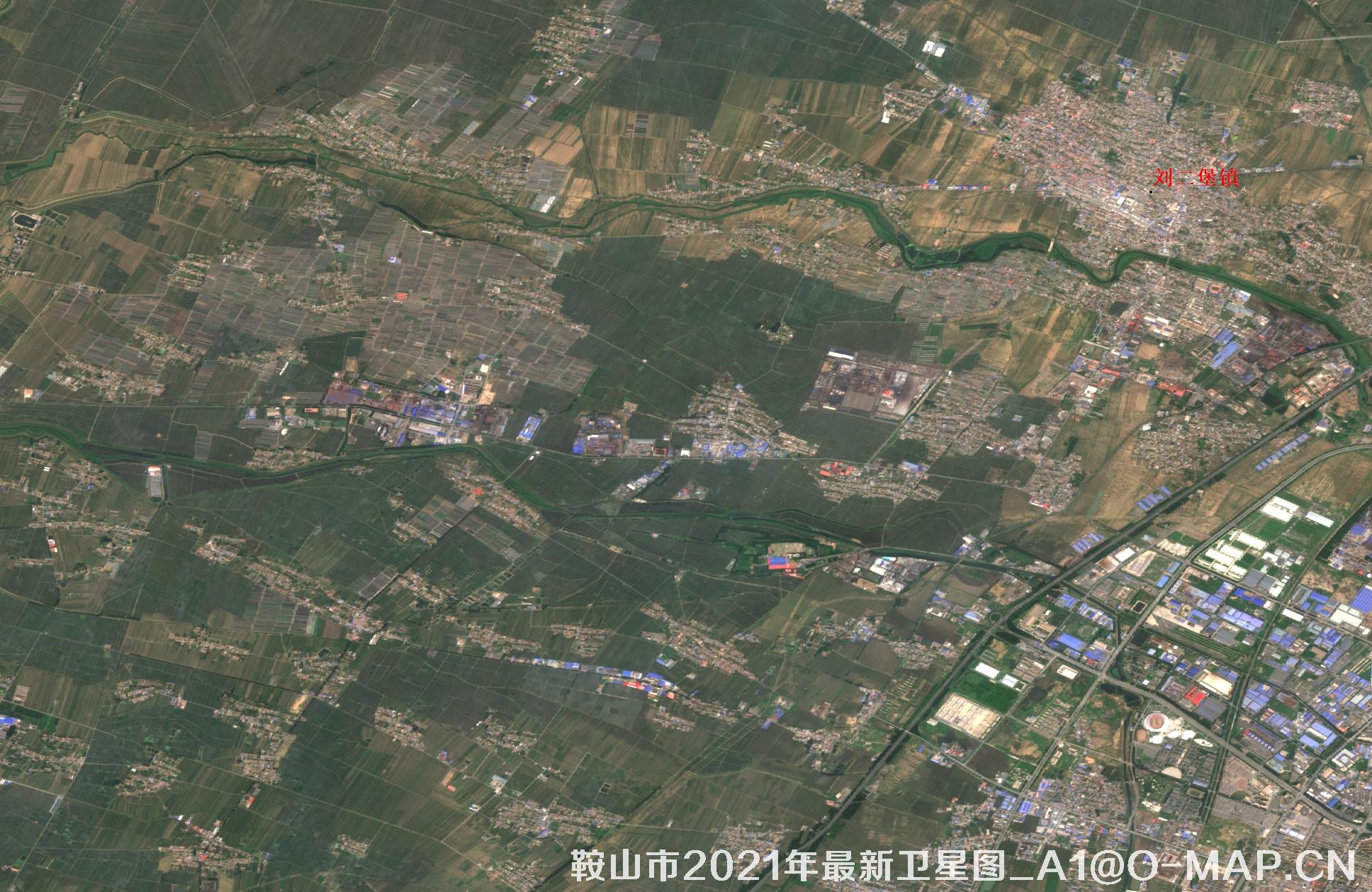 辽宁省鞍山市2021年6月份最新卫星图