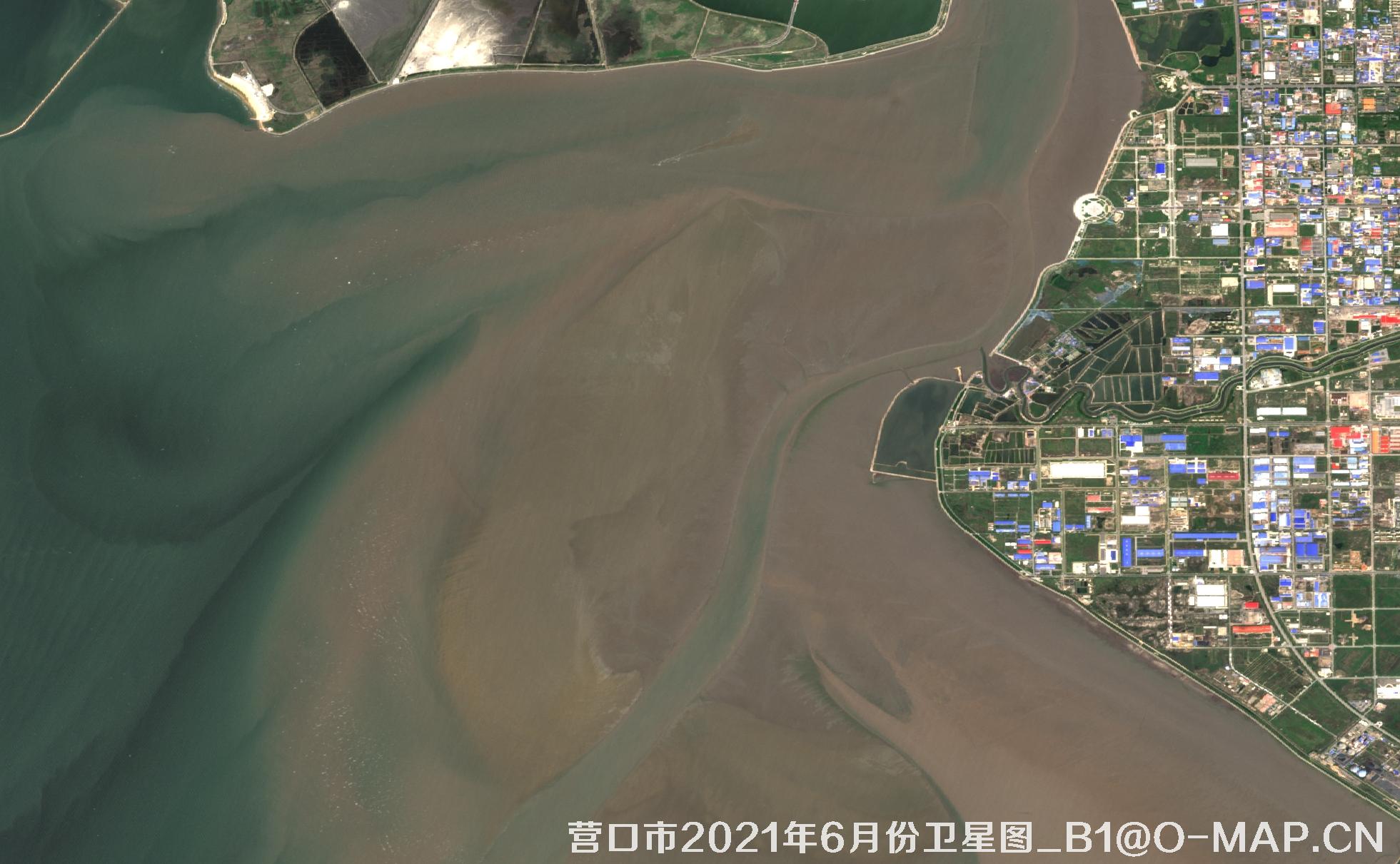 辽宁省营口市2021年6月份最新卫星图