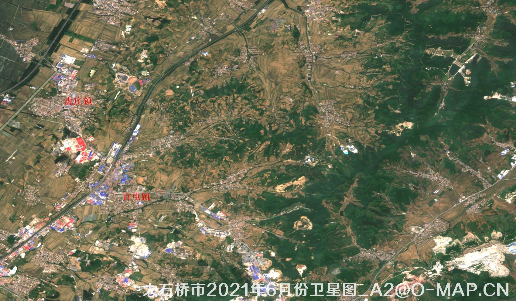 辽宁省大石桥市2021年6月份最新卫星图