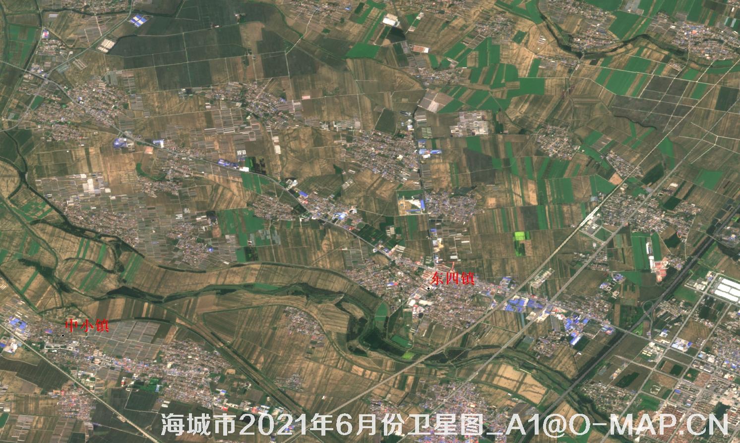 辽宁省海城市2021年6月份最新卫星图