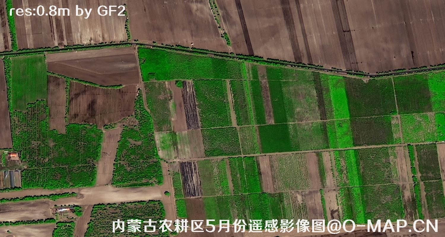 内蒙古通辽市农耕区5月份遥感影像图