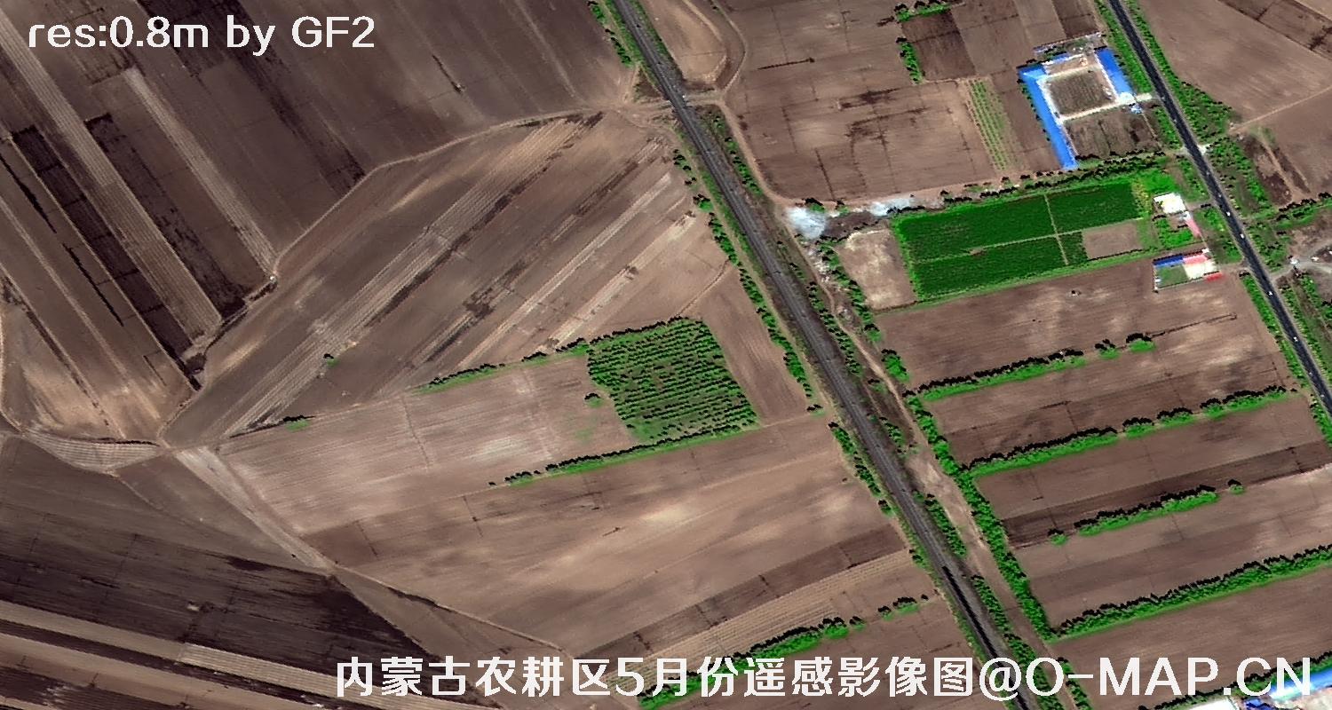 内蒙古通辽市农耕区5月份遥感影像图