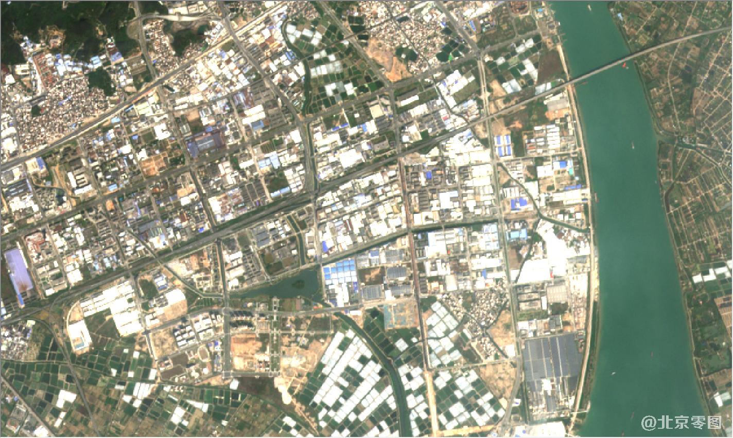 珠海市和澳门地区2021年2月份卫星地图