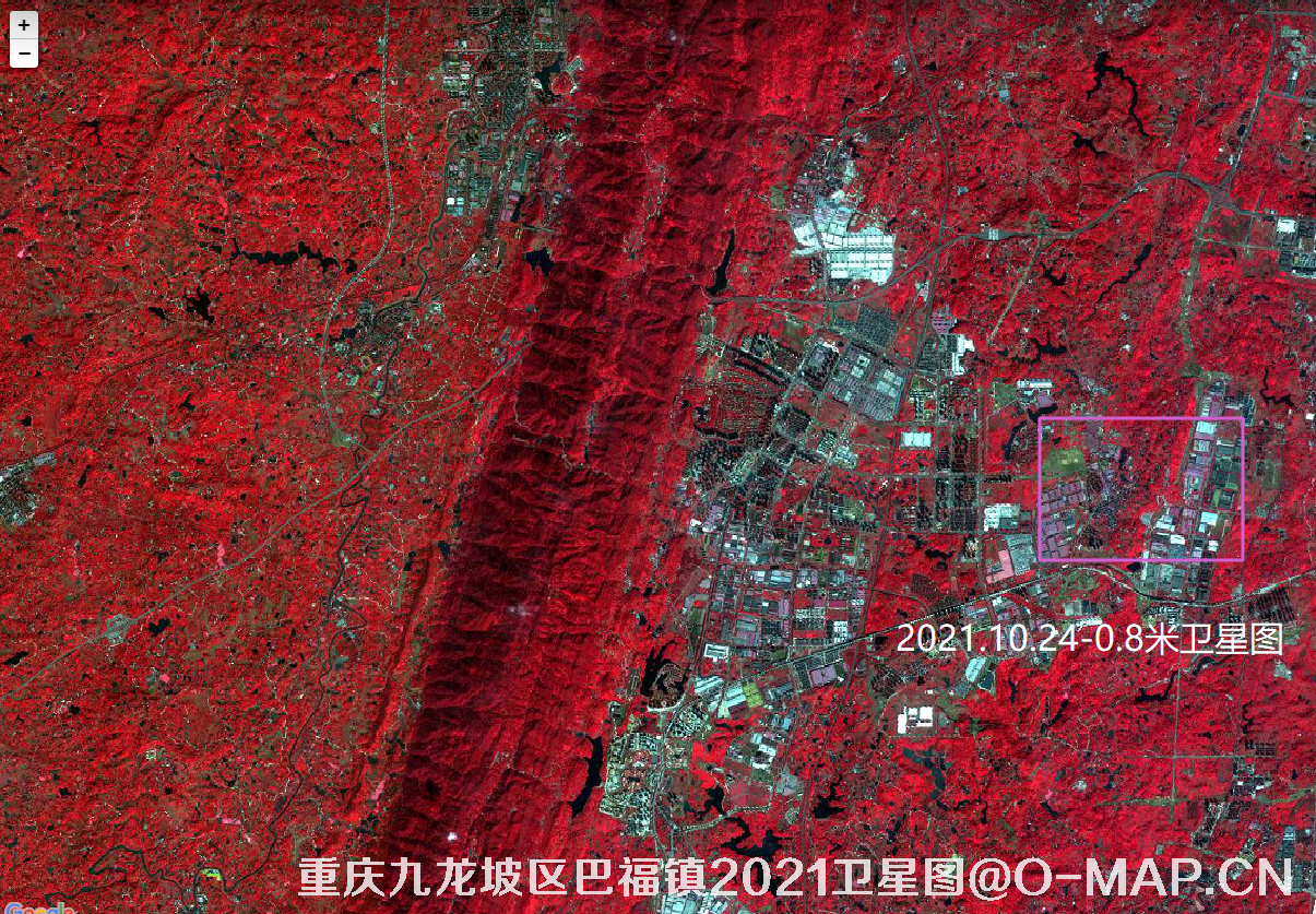 重庆市九龙坡巴福镇2021年0.8米高分二号卫星图