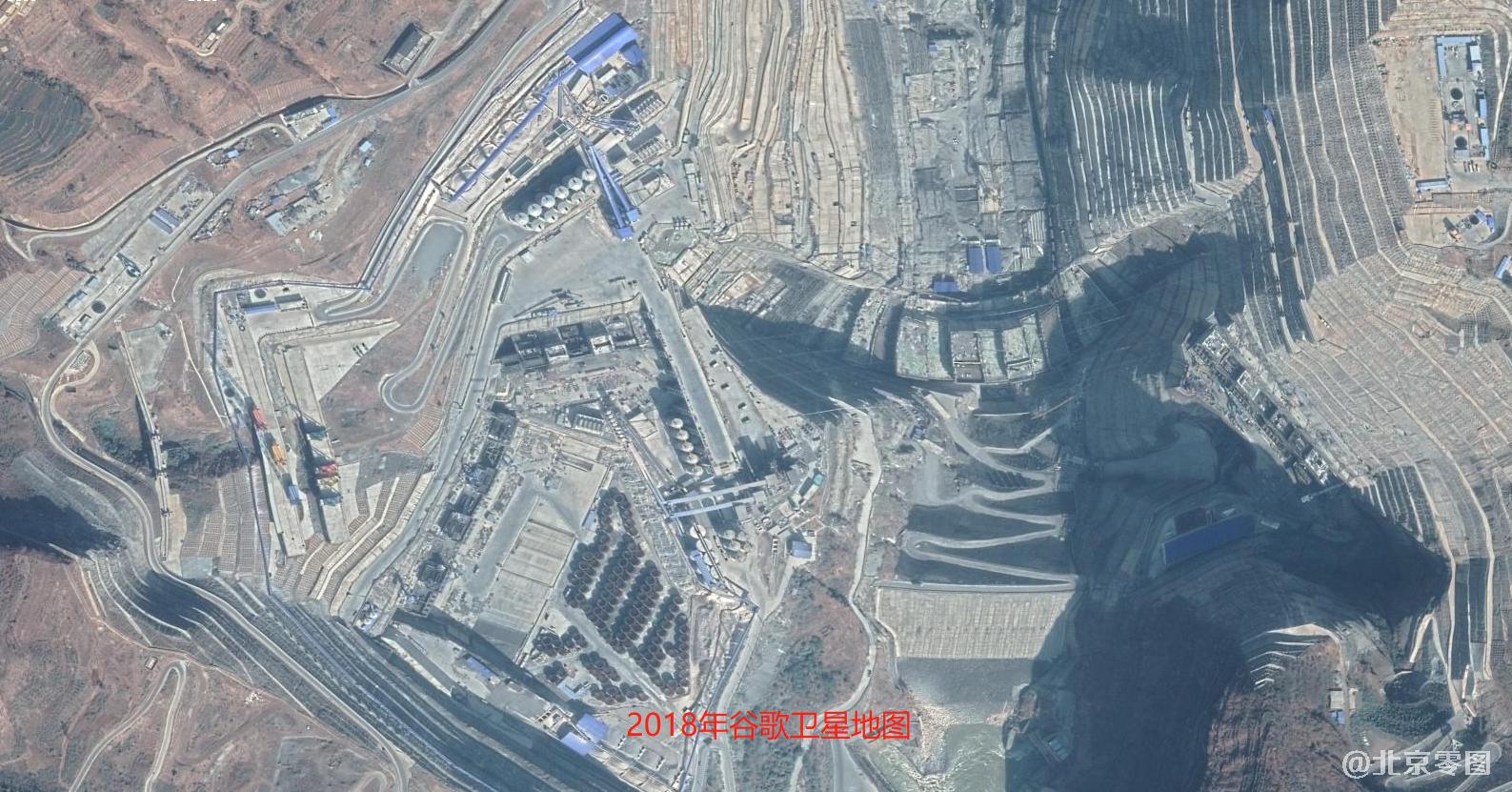 白鹤滩水电站谷歌卫星图