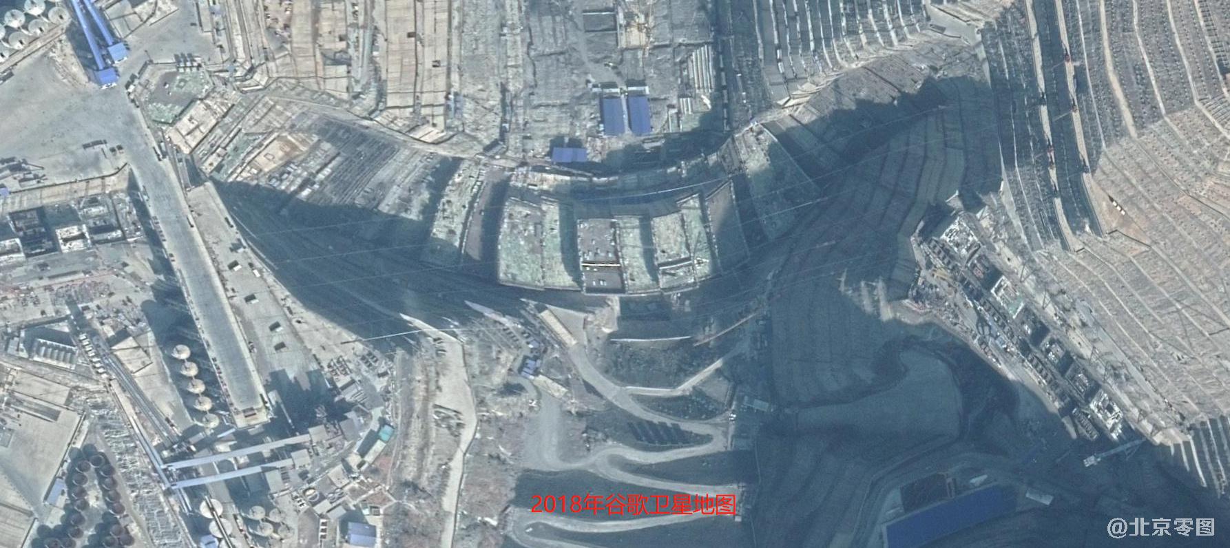 白鹤滩水电站大坝2018年谷歌卫星图